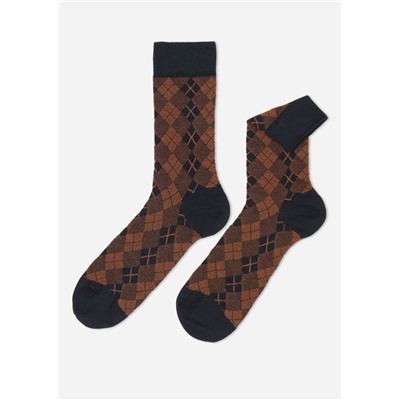 Kurze Herren-Baumwollsocken mit Muster
