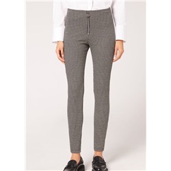 Skinny Soft Touch-Leggings mit Reißverschluss