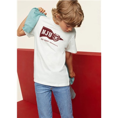 Camiseta algodón mensaje -  Niño | MANGO OUTLET España