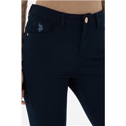 Kadın Lacivert Toothpick Fit Kanvas Pantolon