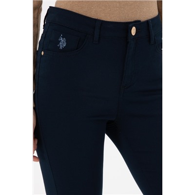 Kadın Lacivert Toothpick Fit Kanvas Pantolon