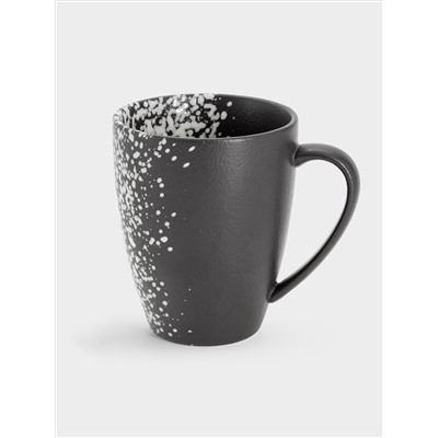 Кружка, 400 мл, фарфор P, черная, в белую крапинку, Caviar Galaxy