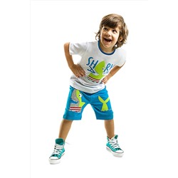 Denokids Shark Island Erkek Çocuk T-shirt Şort Takım CFF-19Y1-161