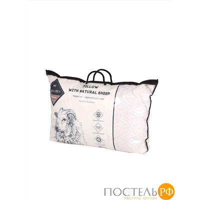 539727 Подушка 70*70 "Овечья шерсть" тик 100% п/э упак.NEW