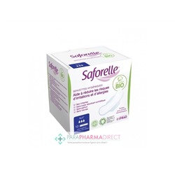 Saforelle Serviettes Hygiéniques Nuit en Coton BIO x10