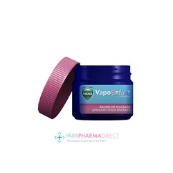Vicks Vapo Enfant Baume de Massage pour Apaiser & Relaxer A partir de 3 Ans 50g