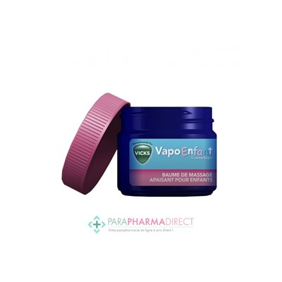 Vicks Vapo Enfant Baume de Massage pour Apaiser & Relaxer A partir de 3 Ans 50g