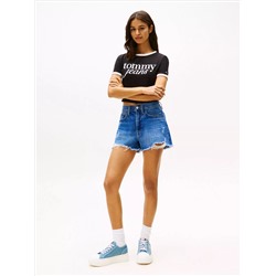Distressed Medium Wash Denim Short