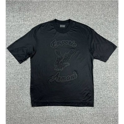 Мужская футболка Emporio Arman*i 🖤  Экспорт. Оригинал. Внутренняя этикетка срезана   Материал: лиоцелл, тенсель, хоопок