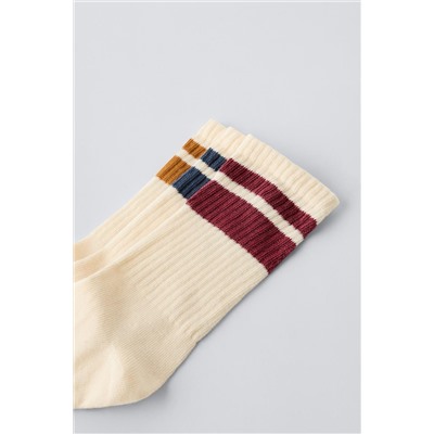 PACK OF THREE STRIPED SOCKS