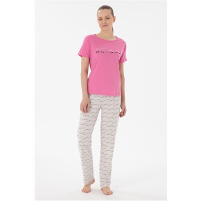 Kadın Fuşya Pijama Takımı