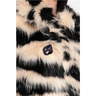 Chaqueta corta peluche animal print