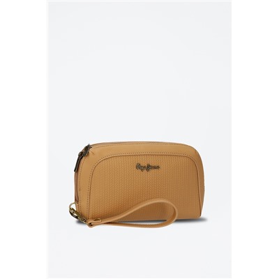 Bolso de mano de piel Lena Marrón