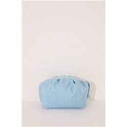 Neceser pequeño acolchado azul medio