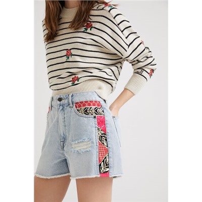 Shorts vaqueros de patch