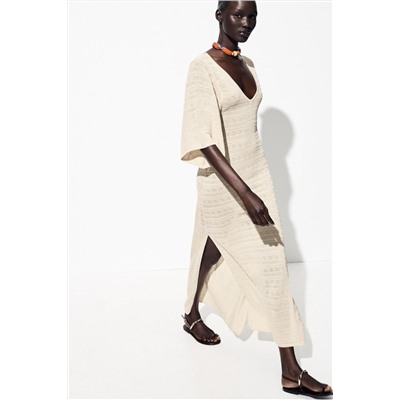 POINTELLE KNIT MAXI DRESS