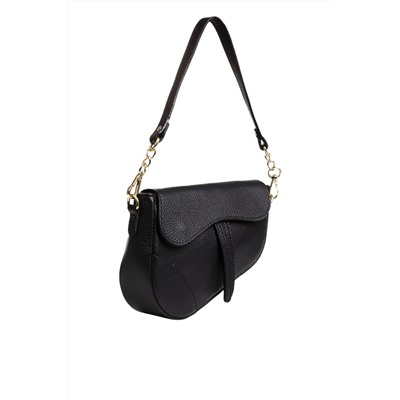 Bolso de piel Negro y dorado - Firenze Artegiani