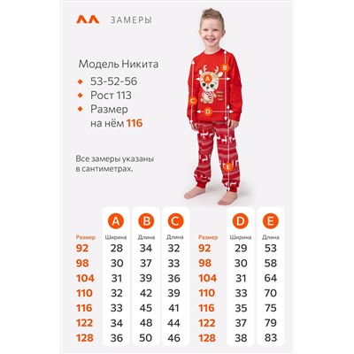 Детская новогодняя пижама Happyfox