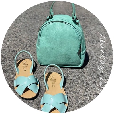 Zapatos Cruzado menta+AB.Z · Pelle · mochila NAPA (630) menta