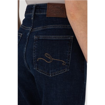 Kadın Mavi Jean Mom High Waist Fit Pantolon