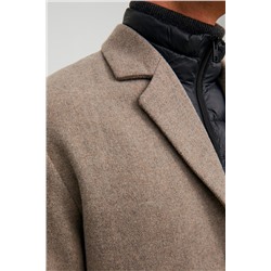 Chaqueta efecto doble prenda Hueso