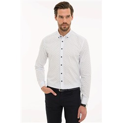 Pierre Cardin Erkek Beyaz Slim Fit Gömlek G021SZ004.000.1153641