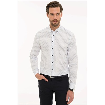 Pierre Cardin Erkek Beyaz Slim Fit Gömlek G021SZ004.000.1153641