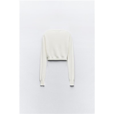 FEW ITEMS LEFT PLAIN KNIT SWEATER WITH CONTRAST TOPSTITCHING