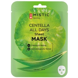 MISTIC CENTELLA ALL DAYS Sheet mask Тканевая маска для лица с экстрактом цeнтеллы азиатской 24мл
