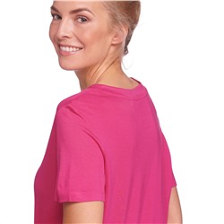 Damen T-Shirt mit elastischem Saumbündchen