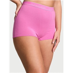Logo Cotton High-Waist Boyshort Panty