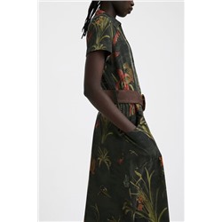 Vestido camisero maxi largo