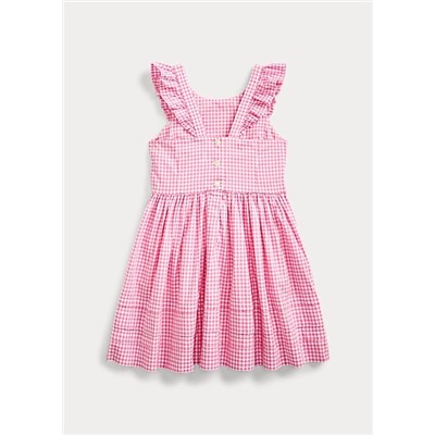 Girls 2-6x Gingham Cotton Poplin Dress