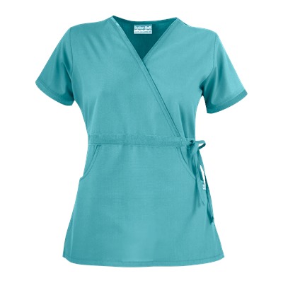 Butter-Soft Scrubs by UA™ Women's Solid Mock Wrap Top with Side Tie