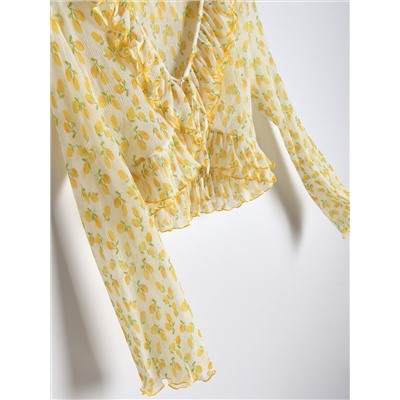 Bluse mit Rüschen
