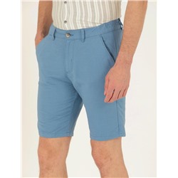 Koyu Mavi Slim Fit Bermuda Şort