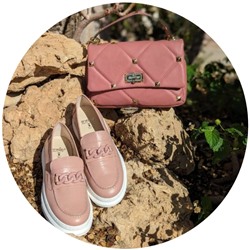 Amelie 4069AM rosa+Ab.Zapatos PELLE Valentina (820) Rosa АКЦИЯ