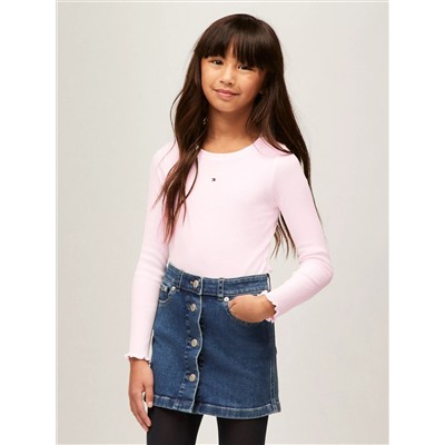 Kids' Long-Sleeve Ribbed Top