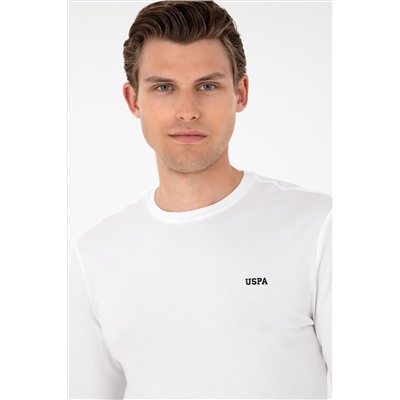 Erkek Beyaz Basic Sweatshirt