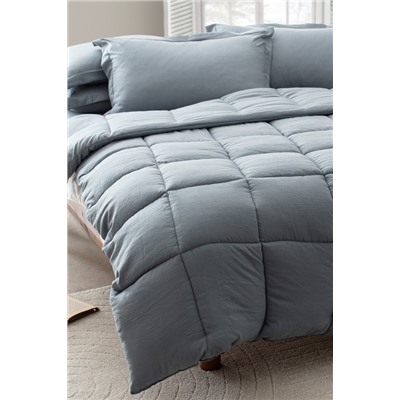 Mona Tek Kişilik Comforter Set - İndigo