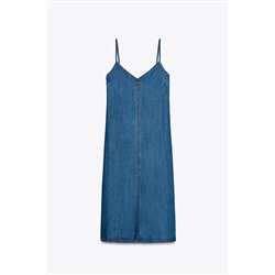 Z1975 DENIM STRAPPY MIDI DRESS