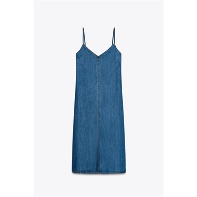 Z1975 DENIM STRAPPY MIDI DRESS