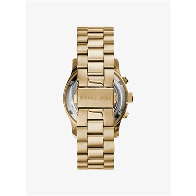 MICHAEL KORS Watch Hunger Stop Runway Gold-Tone Stainless Steel Watch