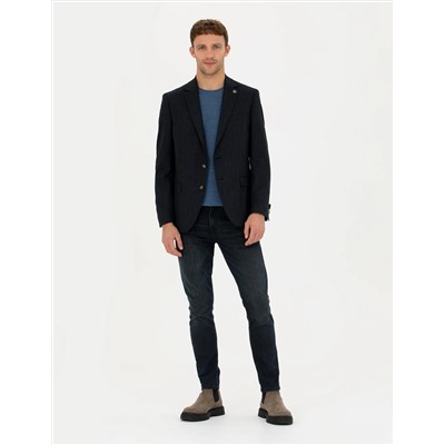 Lacivert Ekstra Slim Fit Blazer Ceket