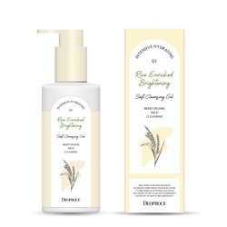 DEOPROCE RICE ENRICHED BRIGHTENING SOFT CLEANSING GEL Увлажняющий и питательный гель для умывания с экстрактами злаковых культур 200мл