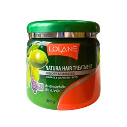 [LOLANE] Маска для сухих и поврежденных волос МАСЛО ЖОЖОБА И ПРОТЕИНЫ ШЕЛКА Natura Treatment for Dry&Damaged Hair+Jojoba Oil&Silk Protein, 500 мл