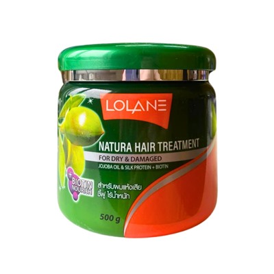 [LOLANE] Маска для сухих и поврежденных волос МАСЛО ЖОЖОБА И ПРОТЕИНЫ ШЕЛКА Natura Treatment for Dry&Damaged Hair+Jojoba Oil&Silk Protein, 500 мл