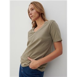 T- Shirt mit V-Ausschnitt