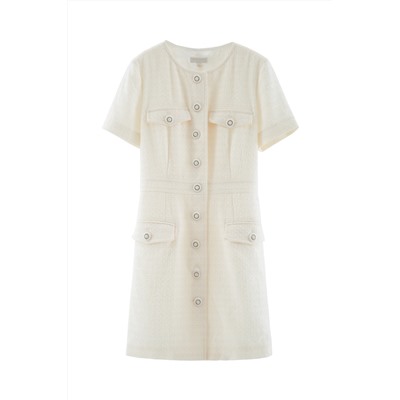 Vestido camisero Crudo