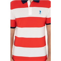 Erkek Regular Fit Polo Yaka Kırmızı Tişört
